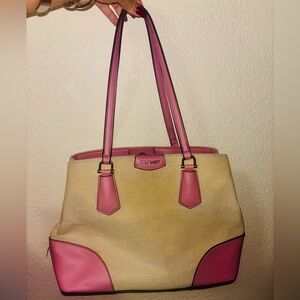 Nine West Pink and Beige Tote Bag